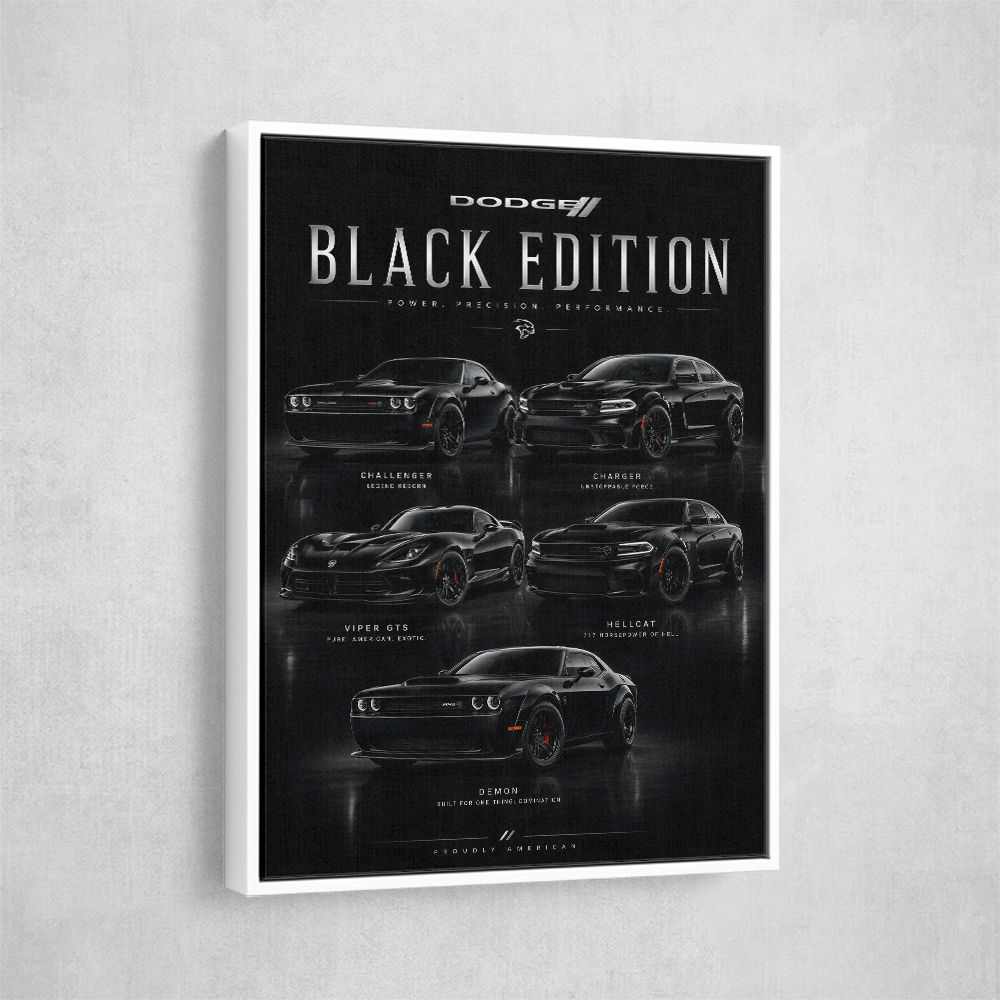 Dodge Black Edition  Power  Precision Performance Art Print