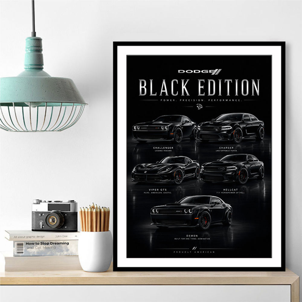 Dodge Black Edition  Power  Precision Performance Art Print