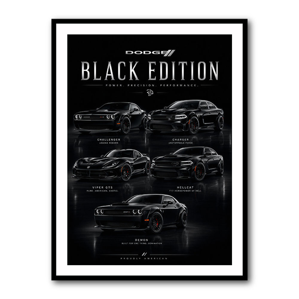 Dodge Black Edition  Power  Precision Performance Art Print