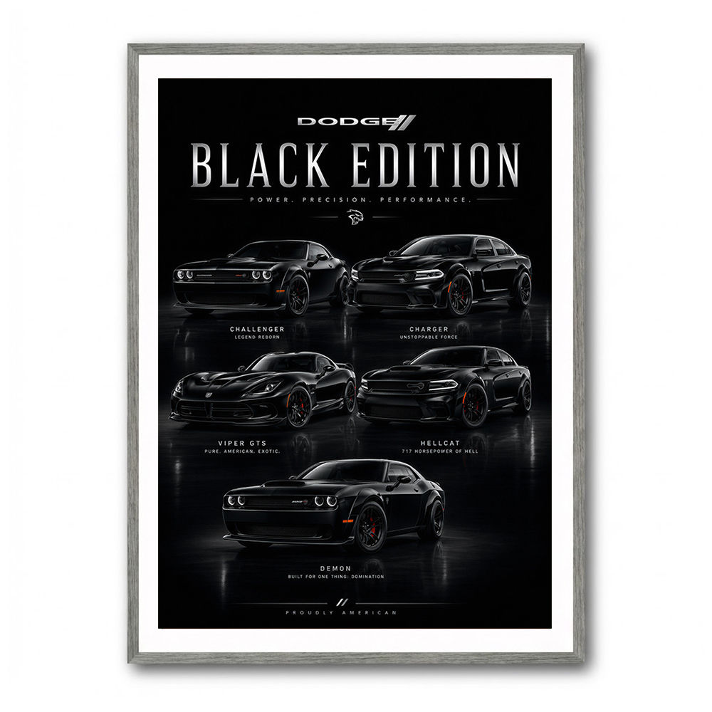 Dodge Black Edition  Power  Precision Performance Art Print