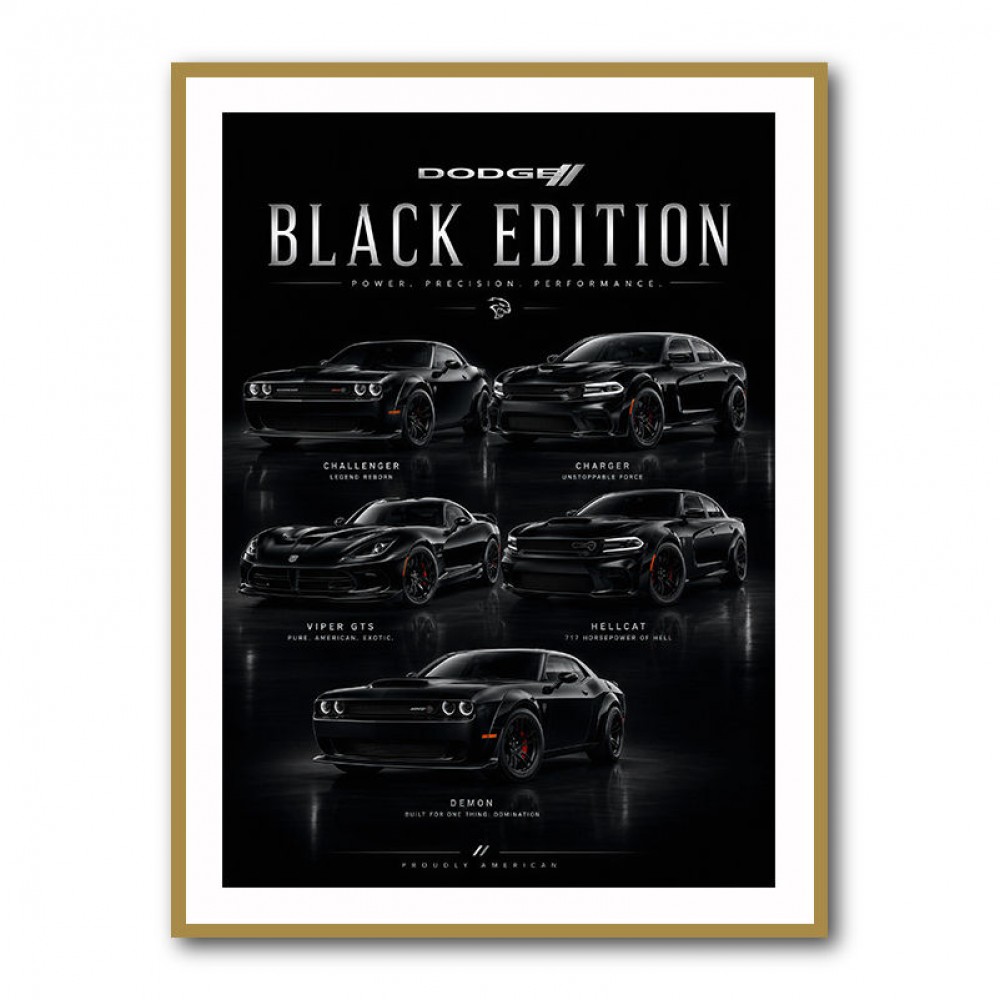 Dodge Black Edition  Power  Precision Performance Art Print