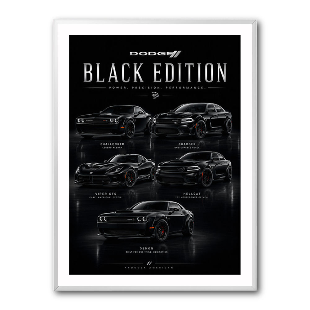 Dodge Black Edition  Power  Precision Performance Art Print