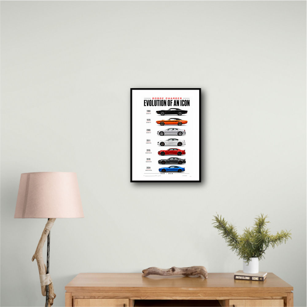 Dodge Charger Evolution  Power Through The Decades Art Print