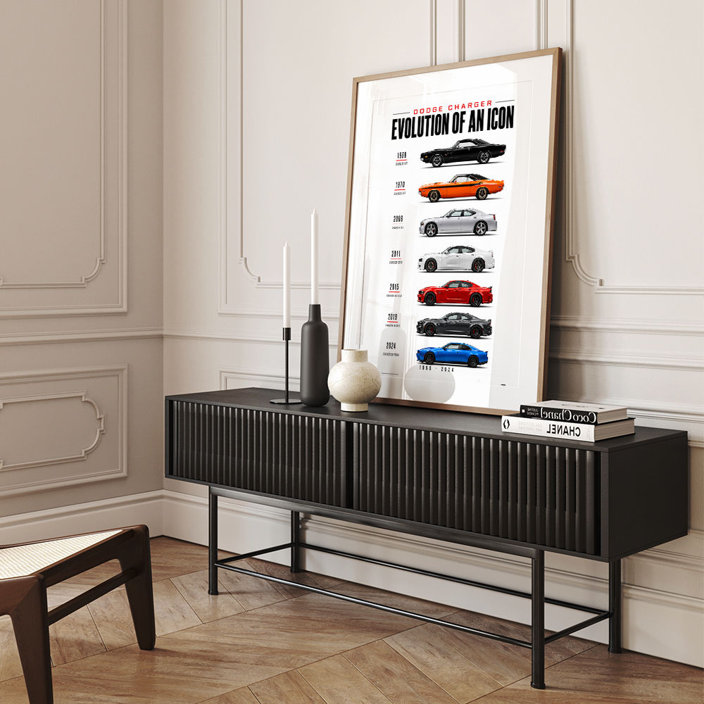 Dodge Charger Evolution  Power Through The Decades Art Print