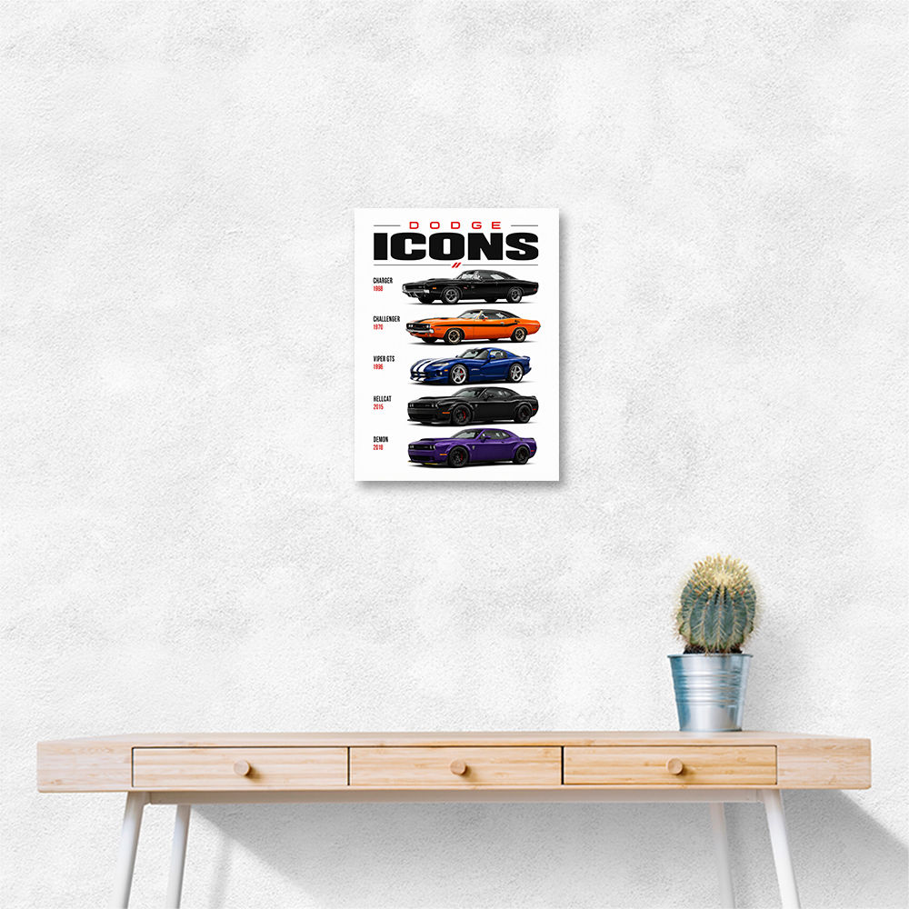 Dodge Icons  The Evolution Of American Muscle Art Print