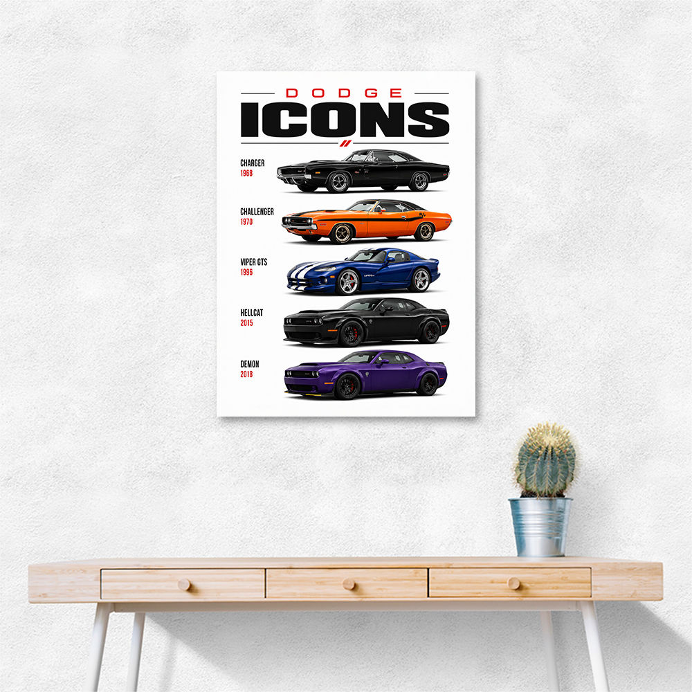 Dodge Icons  The Evolution Of American Muscle Art Print