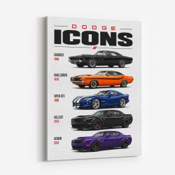 Dodge Icons  The Evolution Of American Muscle Art Print