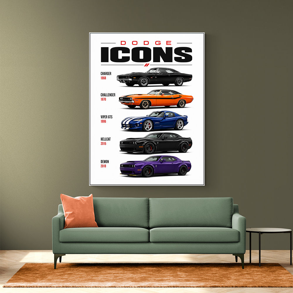 Dodge Icons  The Evolution Of American Muscle Art Print