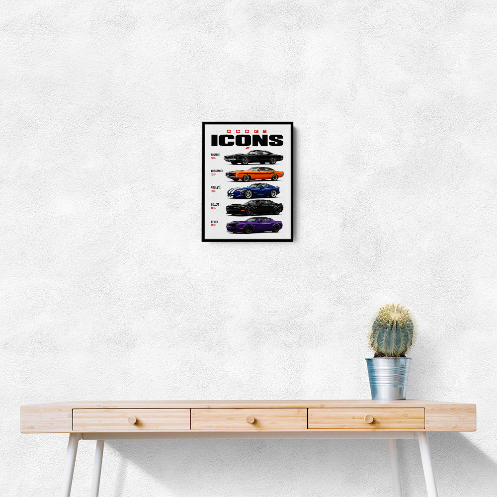 Dodge Icons  The Evolution Of American Muscle Art Print