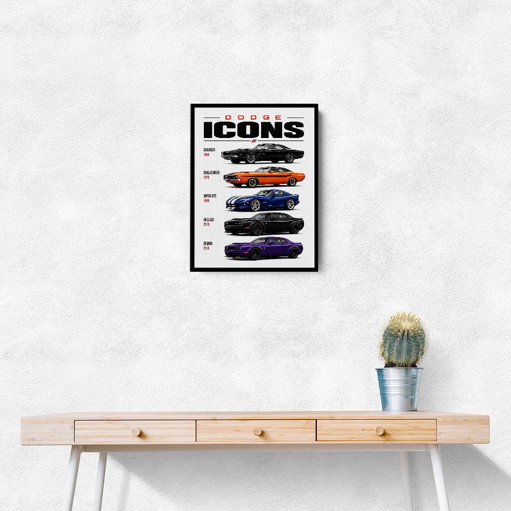 Dodge Icons  The Evolution Of American Muscle Art Print