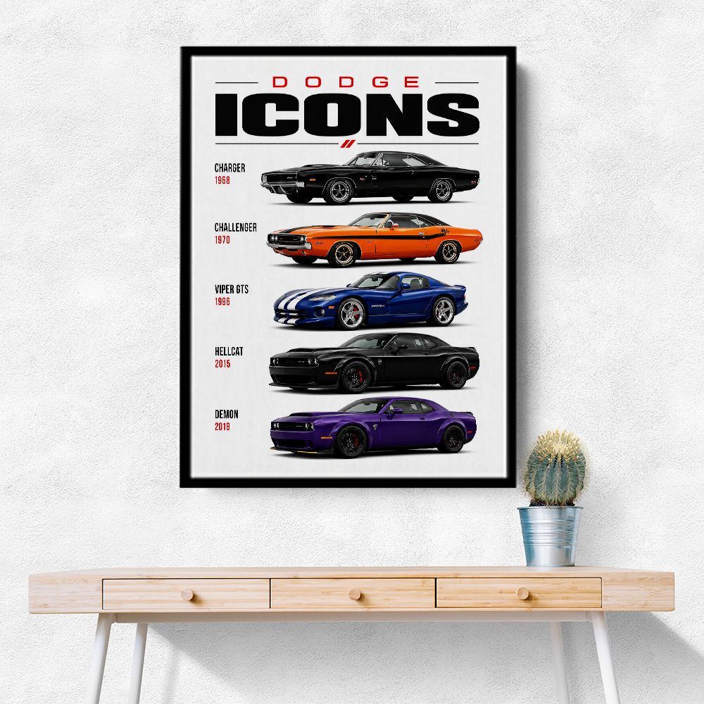 Dodge Icons  The Evolution Of American Muscle Art Print