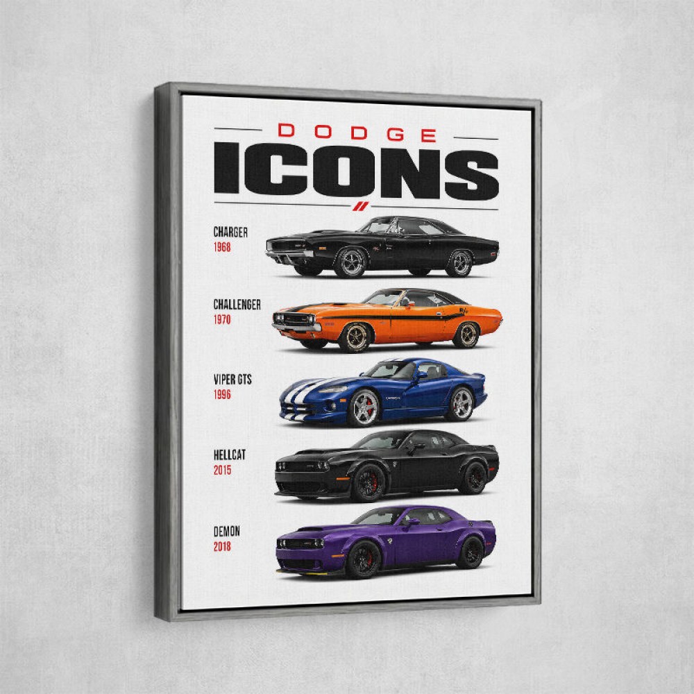 Dodge Icons  The Evolution Of American Muscle Art Print