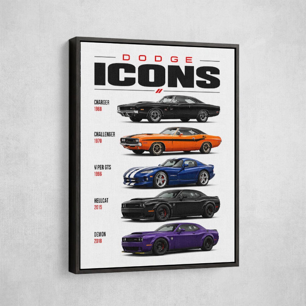 Dodge Icons  The Evolution Of American Muscle Art Print