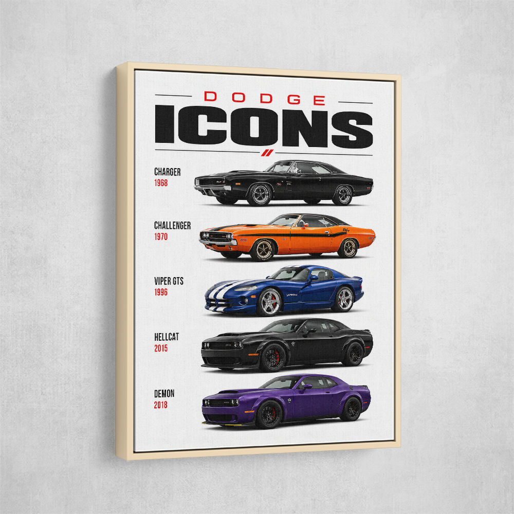 Dodge Icons  The Evolution Of American Muscle Art Print