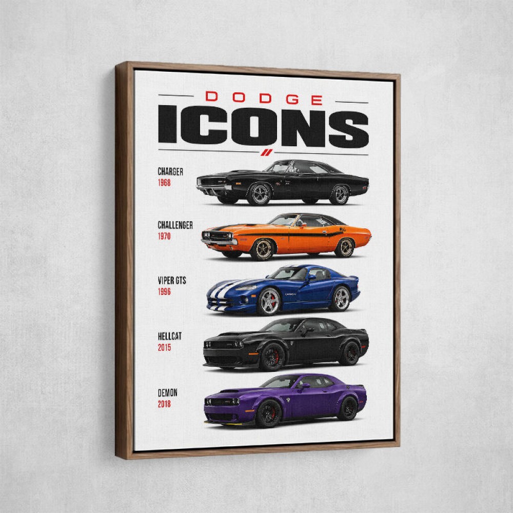 Dodge Icons  The Evolution Of American Muscle Art Print