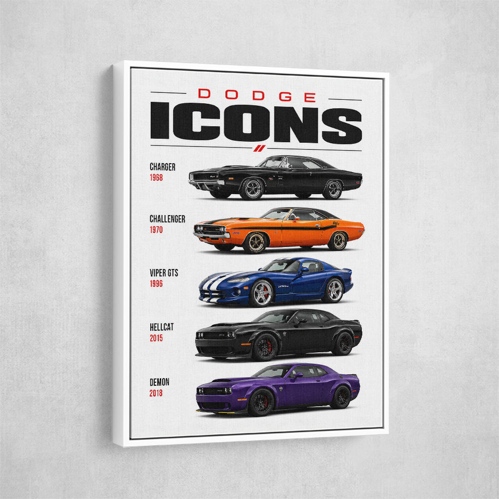Dodge Icons  The Evolution Of American Muscle Art Print