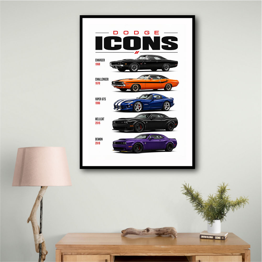 Dodge Icons  The Evolution Of American Muscle Art Print