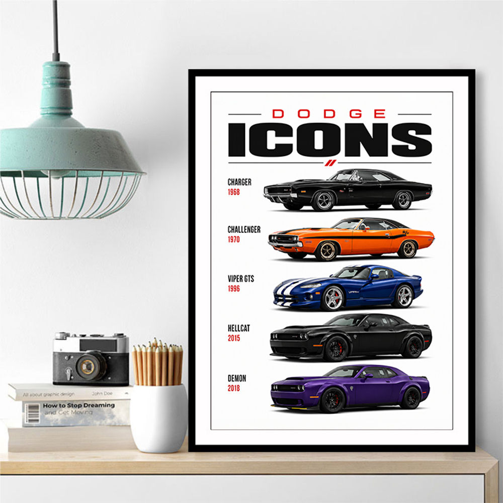 Dodge Icons  The Evolution Of American Muscle Art Print
