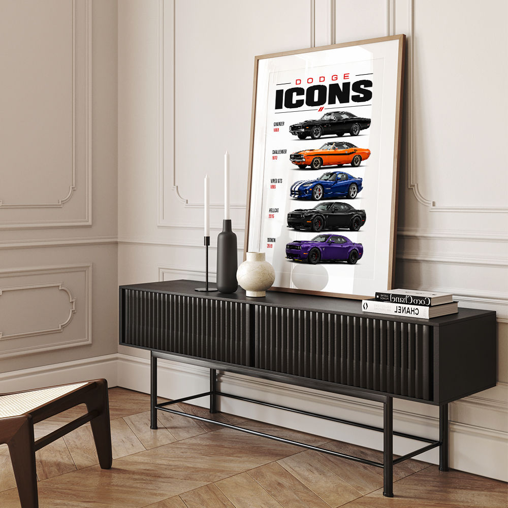 Dodge Icons  The Evolution Of American Muscle Art Print