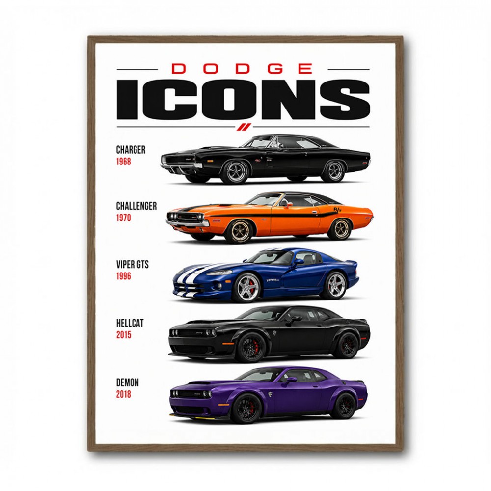 Dodge Icons  The Evolution Of American Muscle Art Print