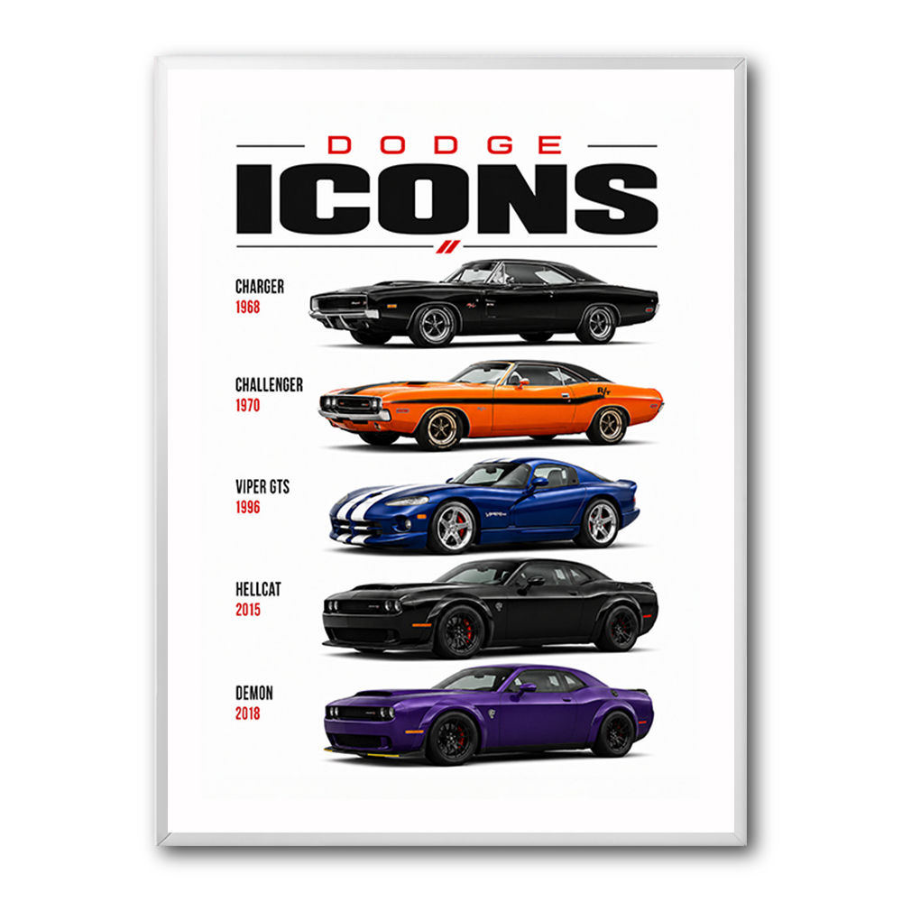 Dodge Icons  The Evolution Of American Muscle Art Print