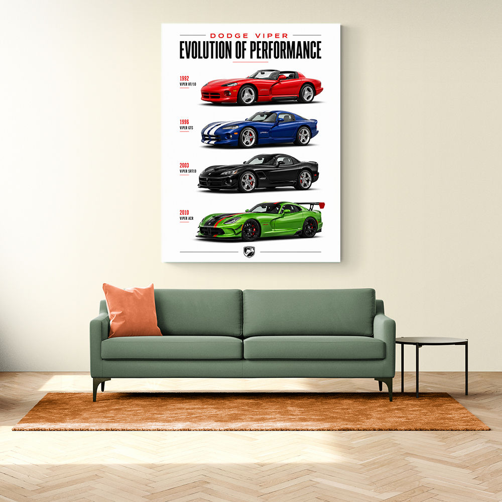 Dodge Viper Evolution  Raw American Performance Art Print