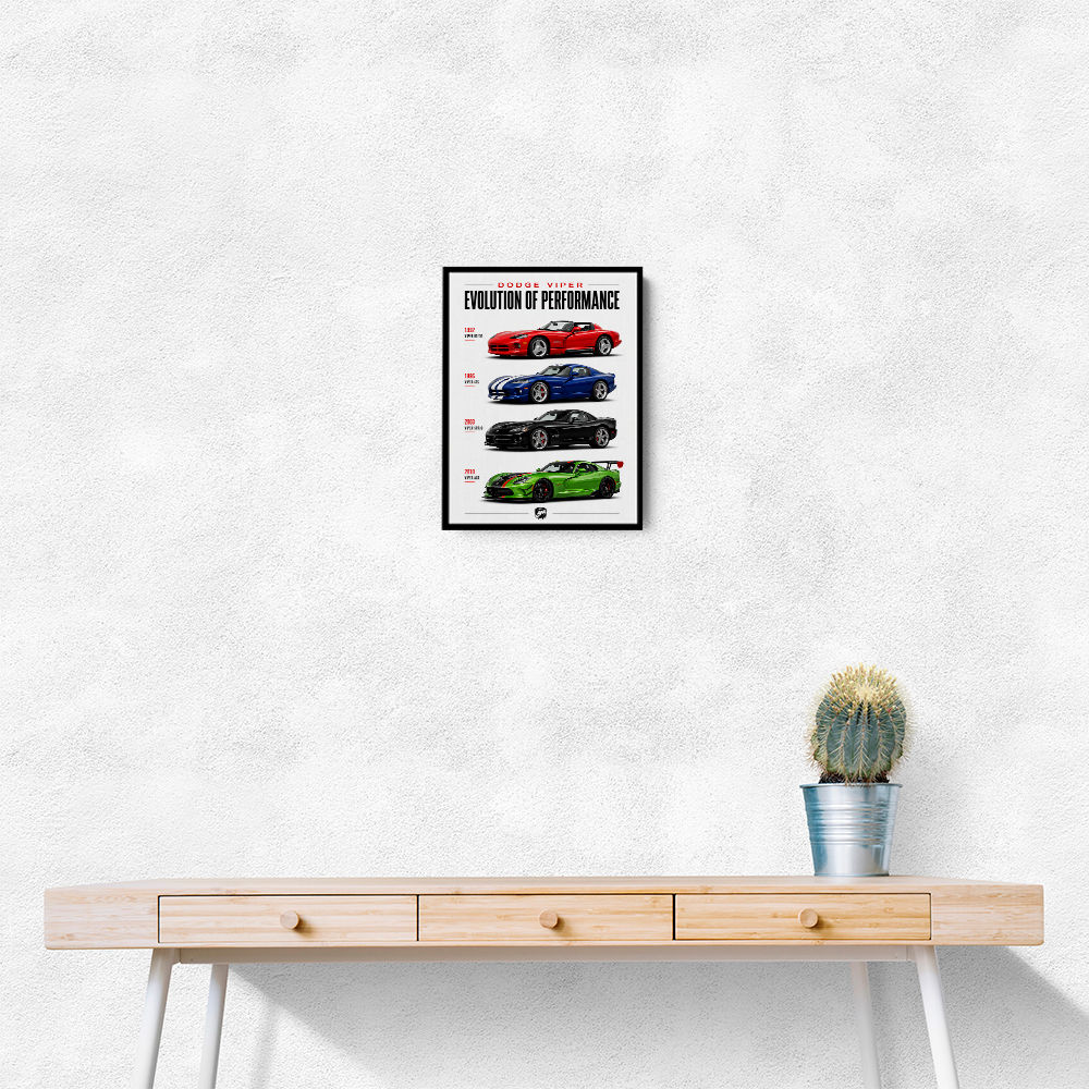 Dodge Viper Evolution  Raw American Performance Art Print