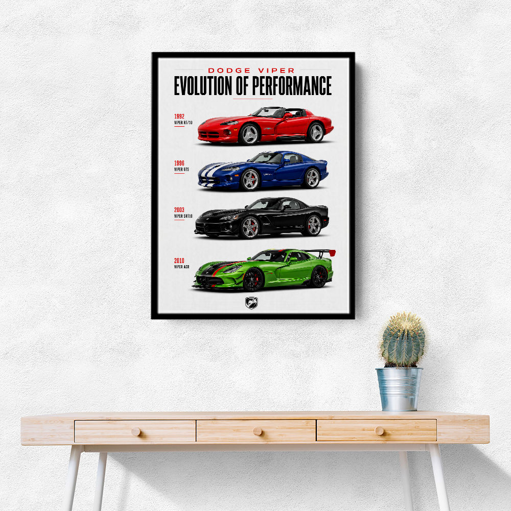 Dodge Viper Evolution  Raw American Performance Art Print
