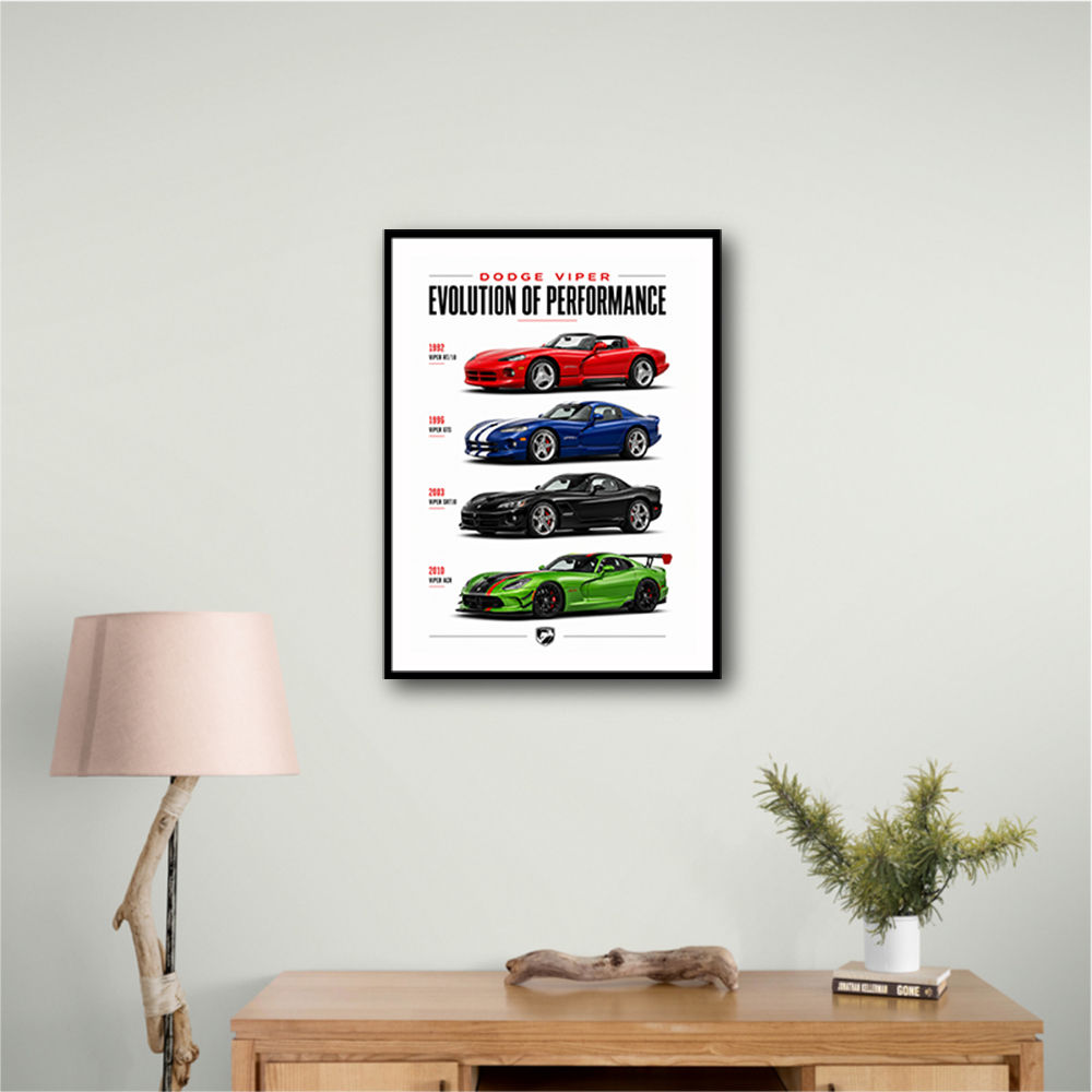 Dodge Viper Evolution  Raw American Performance Art Print