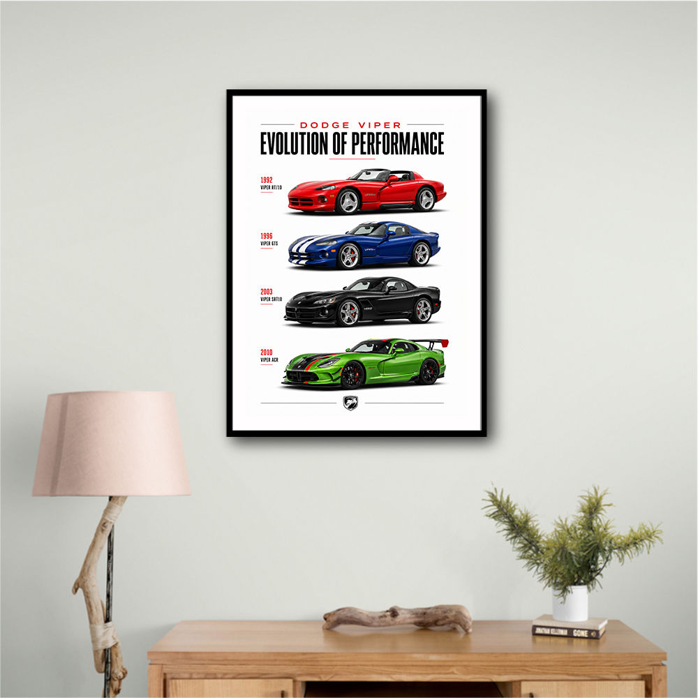 Dodge Viper Evolution  Raw American Performance Art Print