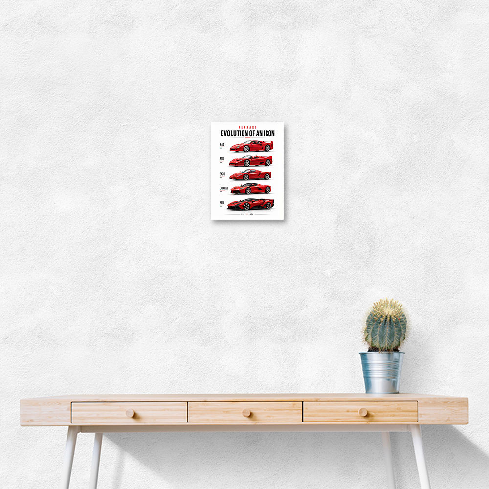 Ferrari Evolution Sports Cars Wall Art