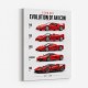 Ferrari Evolution Sports Cars Wall Art