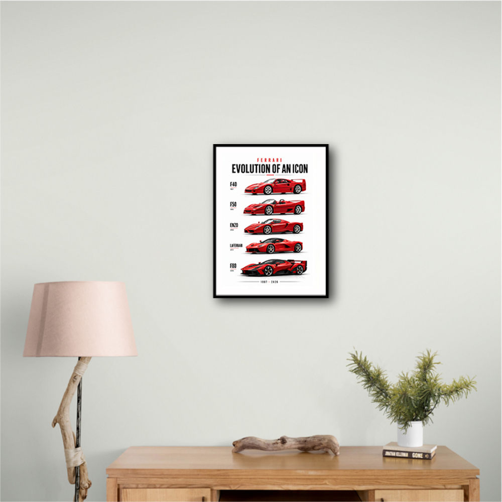 Ferrari Evolution Sports Cars Wall Art
