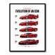 Ferrari Evolution Sports Cars Wall Art