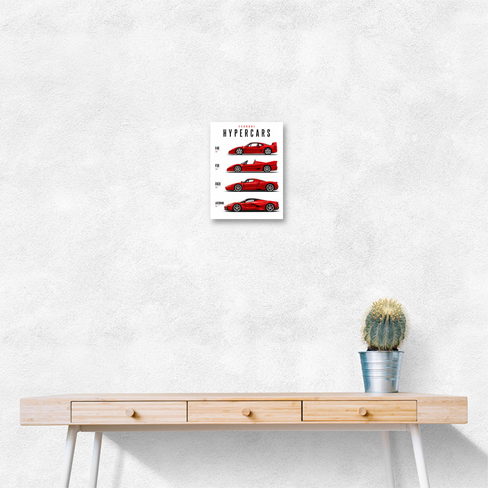 Ferrari Red Hypercars Classic Wall Art