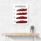 Ferrari Red Hypercars Classic Wall Art