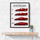 Ferrari Red Hypercars Classic Wall Art