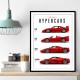 Ferrari Red Hypercars Classic Wall Art