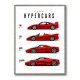 Ferrari Red Hypercars Classic Wall Art