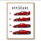 Ferrari Red Hypercars Classic Wall Art
