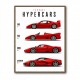 Ferrari Red Hypercars Classic Wall Art