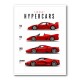 Ferrari Red Hypercars Classic Wall Art