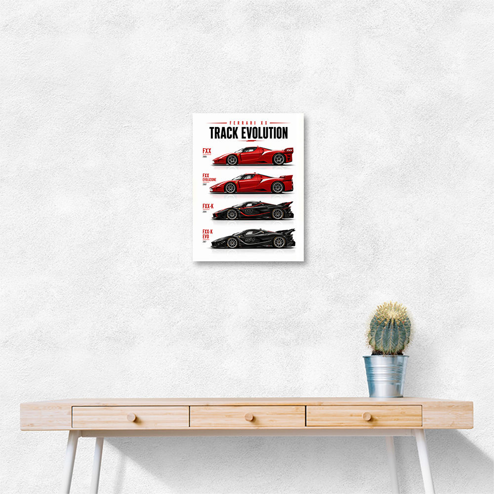 Ferrari Track Evolution Racing Cars Art Print