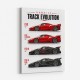 Ferrari Track Evolution Racing Cars Art Print