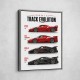 Ferrari Track Evolution Racing Cars Art Print
