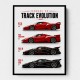 Ferrari Track Evolution Racing Cars Art Print