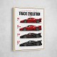 Ferrari Track Evolution Racing Cars Art Print