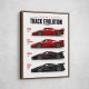 Ferrari Track Evolution Racing Cars Art Print