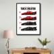 Ferrari Track Evolution Racing Cars Art Print