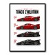 Ferrari Track Evolution Racing Cars Art Print